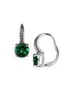 Designs Marcasite And Created Emerald Drop Earrings