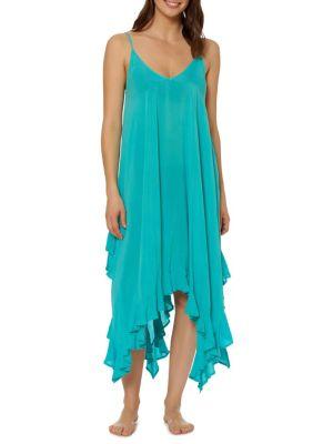 Bleu By Rod Beattie Handkerchied Hem Cover-up Dress