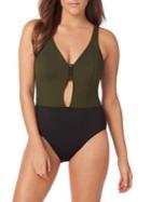 Amoressa By Miraclesuit Eclipse Ursa V-neck One-piece Swimsuit