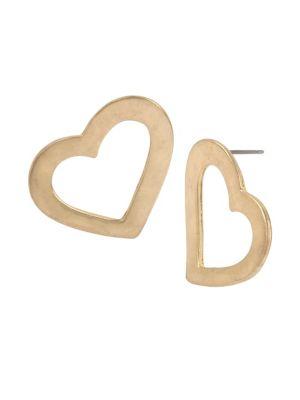 Robert Lee Morris Collection Hearts Open Stud Earrings