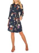Dorothy Perkins Floral Three-quarter Sleeve Shirtdress