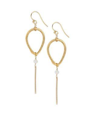 Chan Luu Crystal Open Teardrop Earrings