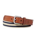 Polo Ralph Lauren Stripe Overlay Webbed Belt