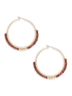 Design Lab Lord & Taylor Berry Beaded Hoop Earrings