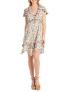 Jessica Simpson Floral Short-sleeve Ruffle Dress