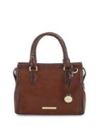 Brahmin Mini Schooner Quincy Embossed Leather Bag