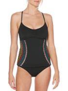 Laundry By Shelli Segal Embroidered Solids Scoopneck Tankini Top