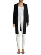 Lord & Taylor Long Open-collar Cashmere Cardigan