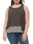 Bobeau Plus Syndey Stripe Tank