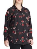 Lauren Ralph Lauren Plus Plus Floral Button-down Shirt