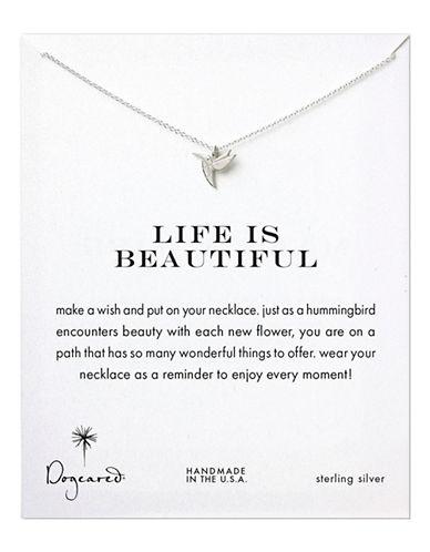 Dogeared Sterling Silver Life Is Beautiful Hummingbird Necklace