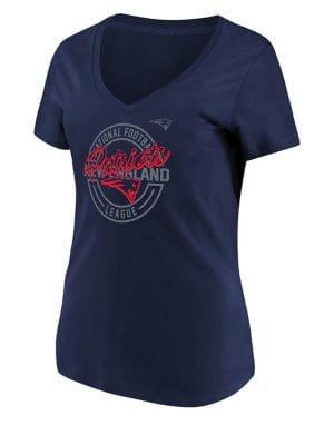 Majestic New England Patriots Nfl Break Free Cotton Jersey Tee