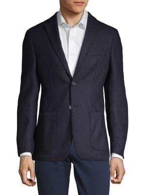 Black Brown Wool Button Sportcoat