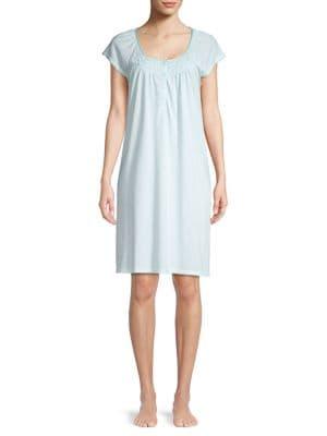 Miss Elaine Pintuck Short Sleeve Night Dress