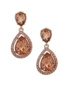 Givenchy Rose-goldplated & Crystal Double Drop Earrings