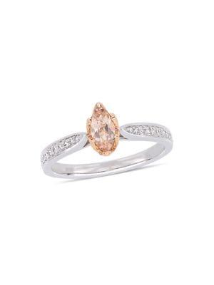Sonatina Two-tone 14k Gold, Morganite & Diamond Ring