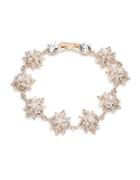 Marchesa Simulated Pearl And Goldtone Brass Floral Flex Bracelet