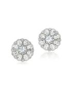 Carolee Broadway Lights Crystal Button Clip-on Earrings