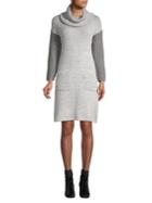 Gabby Skye Ribbed Sleeves Sweater Dress