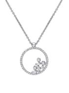 Sonatina 14k White Gold & Diamond Multi-shape Pendant Necklace