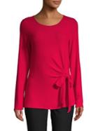 Lord & Taylor Side-tie Long-sleeve Sweater