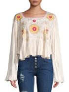 Free People Claudine Gathered Top