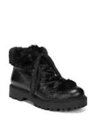 Circus By Sam Edelman Kilbourn Faux Fur-trimmed Lace-up Booties