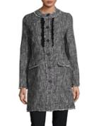 Karl Lagerfeld Paris Fringed Tweed Coat