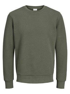 Jack & Jones Diamond Quilted Cotton-blend Sweatshirt