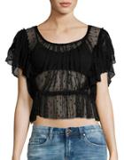 Free People Dotted Mesh Top