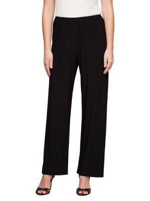 Alex Evenings Matte Jersey Straight-leg Pants