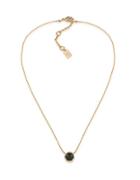 Lauren Ralph Lauren Match Point 12k Gold-plated Black Round Pendant Necklace