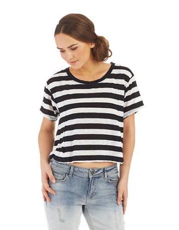 Free People Striped Crop Top