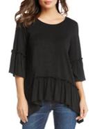 Karen Kane Bell-sleeve Ruffled Hem Top