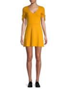 Design Lab V-neck Fit-&-flare Dress