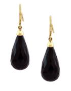 Effy Onyx And 14k Yellow Teardrop Earrings