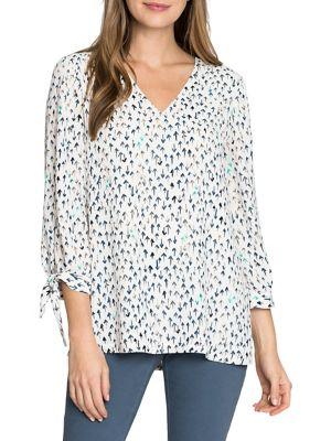 Nic+zoe Arrow-print V-neck Top