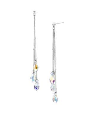 Lord & Taylor 925 Sterling Silver & Swarovski Crystal Multi-strand Drop Earrings