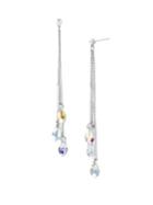 Lord & Taylor 925 Sterling Silver & Swarovski Crystal Multi-strand Drop Earrings