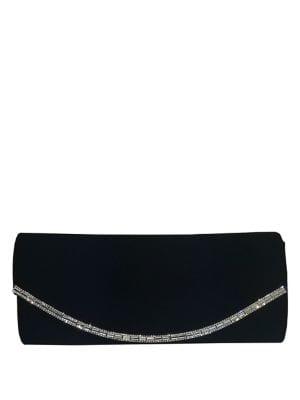 Sasha Rhinestone Velvet Clutch
