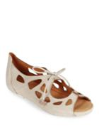 Gentle Souls By Kenneth Cole Brynn Laser Cut Leather Lace-up Flats