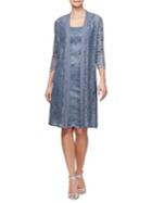 Alex Evenings 2-piece Lace Dress And Illusion Jacket