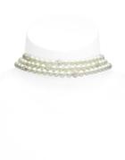 Kenneth Jay Lane White Round Pearl And Crystal Necklace