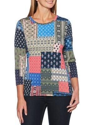 Rafaella Petite Patchwork Top