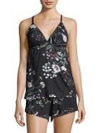 Flora Nikrooz Two-piece Floral Camisole And Shorts Set