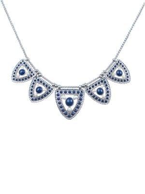 Lucky Brand Milagro Indigo Ranch Faux Pearl & Crystal Collar Necklace
