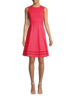 Calvin Klein Eyelet Fit-&-flare Dress