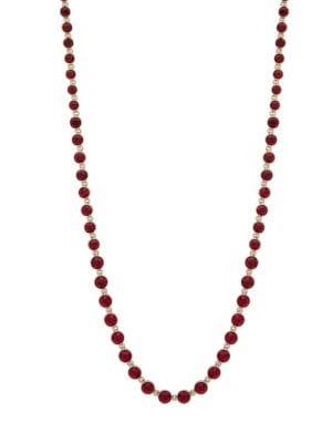 Givenchy Goldtone & Stone Strand Necklace