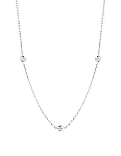 Roberto Coin Diamond And 18k White Gold Scatter Necklace