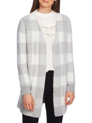 1.state Plaid Open-front Cardigan